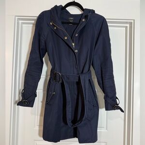 J.Crew Blue Trench Coat